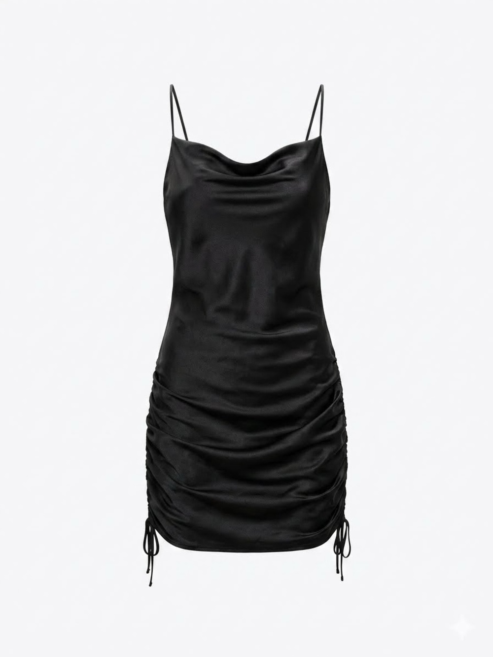 Zara Black Satin Mini Dress
